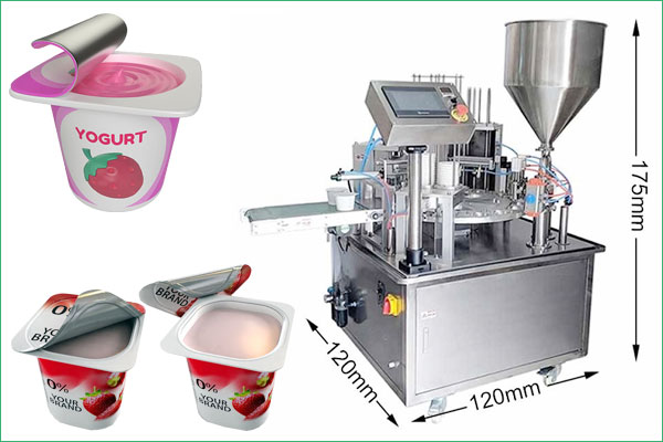 yogurt cup filling and sealing machine