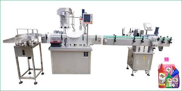 dishwash gel filling labeling machine
