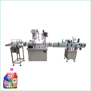 dishwash gel filling labeling machine