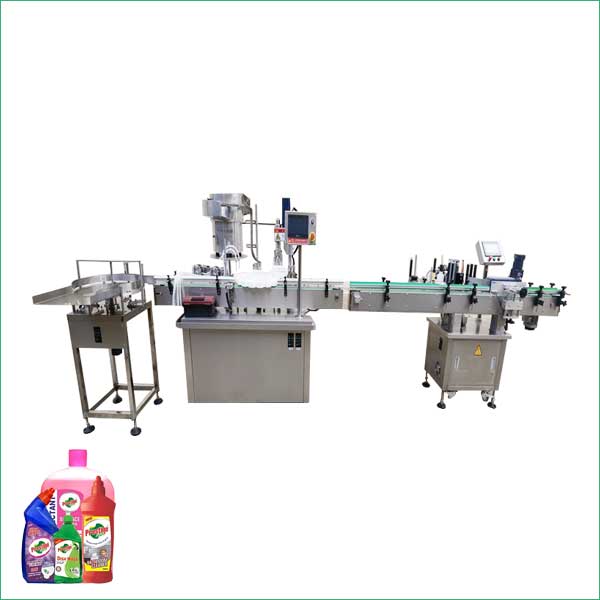 Stainless Steel Dishwash Gel Filling Labelling Machine